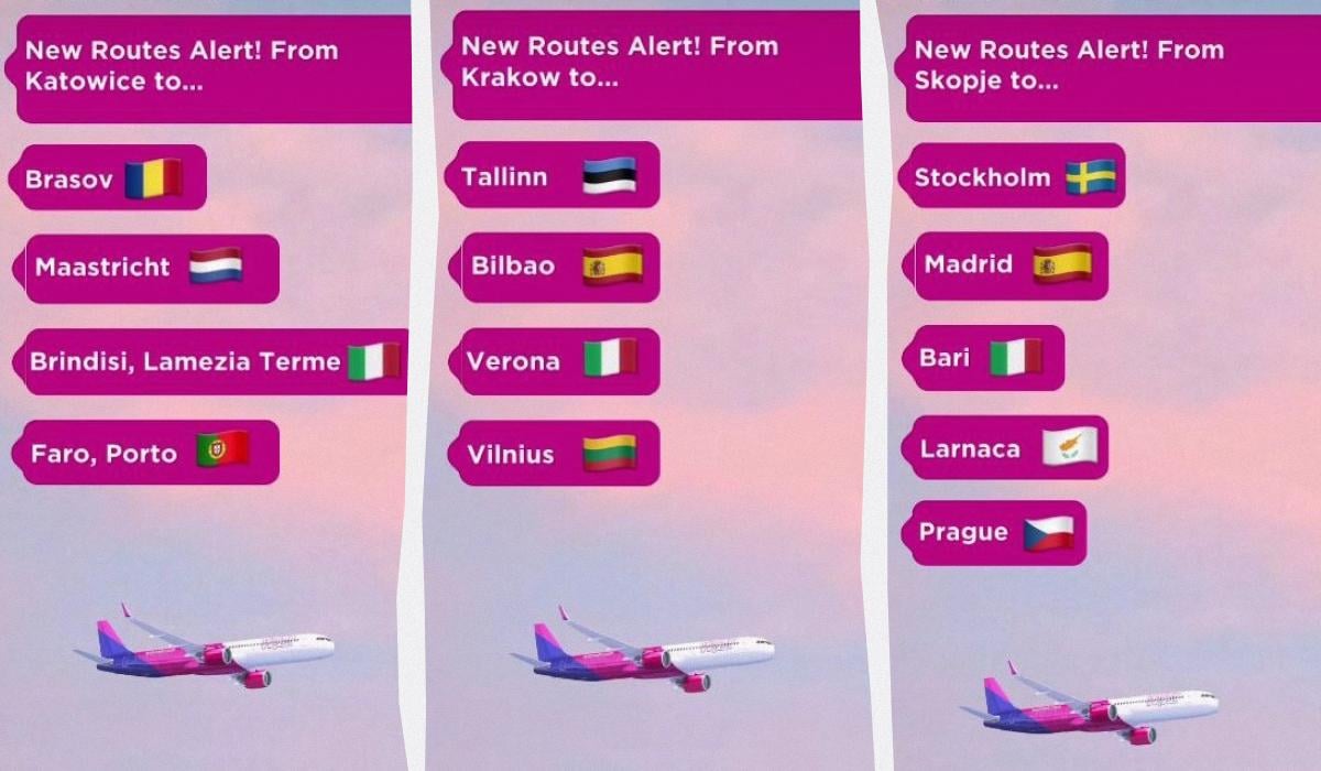 Wizz Air додав десяток нових маршрутів з Польщі: будуть зручними для українців Wizz Air додав десяток нових маршрутів з Польщі: будуть зручними для українців