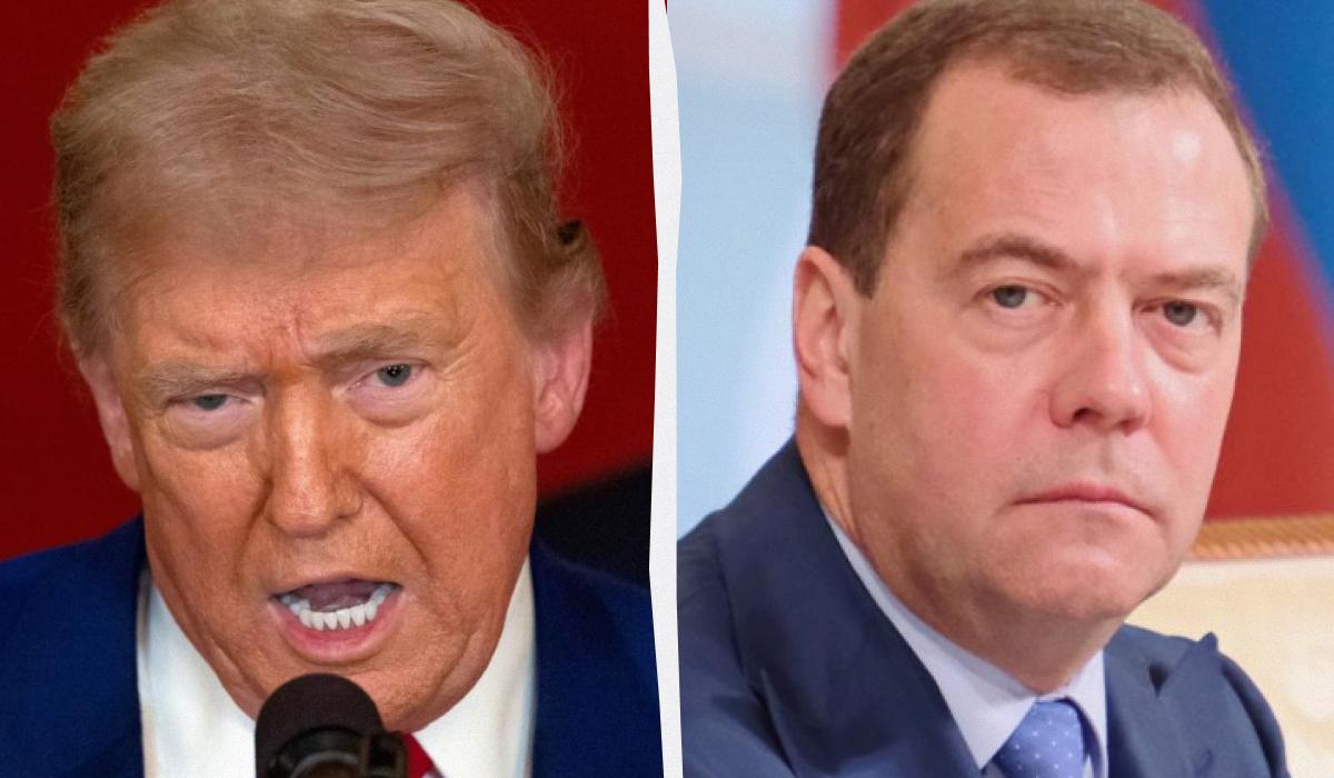 Ответ Трампа Медведеву может быть способом отвлечь внимание от внутренних проблем в США / коллаж УНИАН, фото Getty Images, ua.depositphotos.com Ответ Трампа Медведеву может быть способом отвлечь внимание от внутренних проблем в США / коллаж УНИАН, фото Getty Images, ua.depositphotos.com