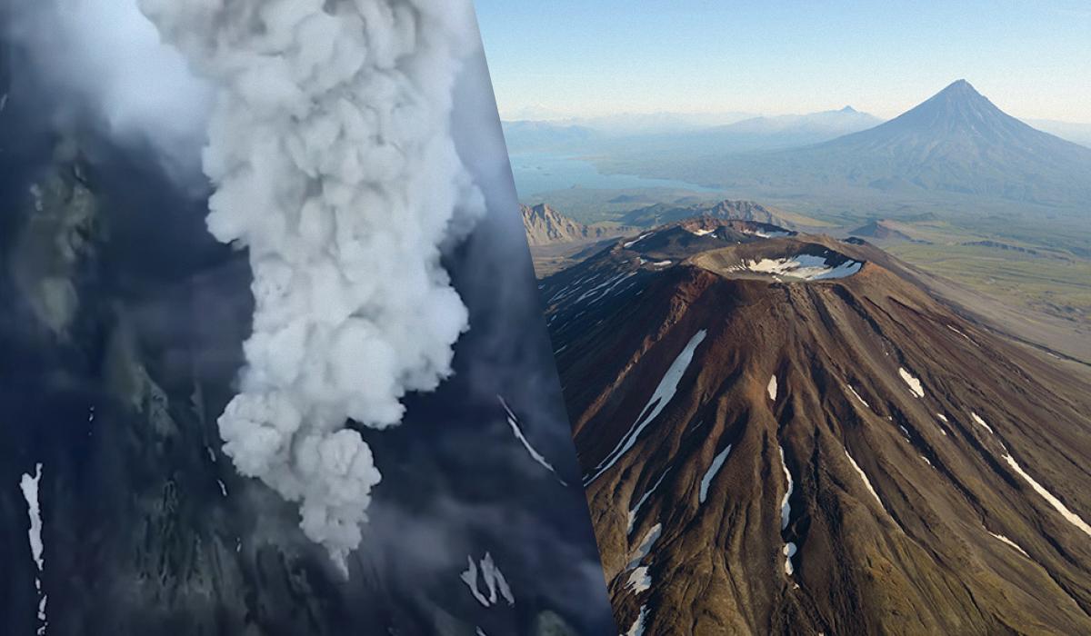 Активность вулкана связывают с недавним землетрясением в регионе / Коллаж УНИАН, фото - скриншот, wikimedia.org