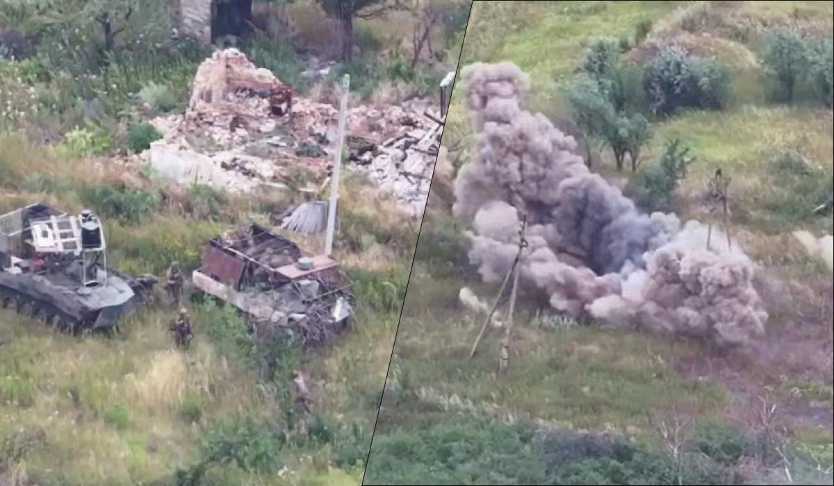 Во время штурмов Часового Яра украинские защитники уничтожают десант врага / коллаж УНИАН, фото скриншот Во время штурмов Часового Яра украинские защитники уничтожают десант врага / коллаж УНИАН, фото скриншот