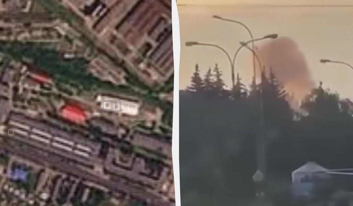 Атакован еще один завод / Коллаж УНИАН / фото Intelligentia Geospatiales/Dnipro Osint (Гарбуз), Скриншот