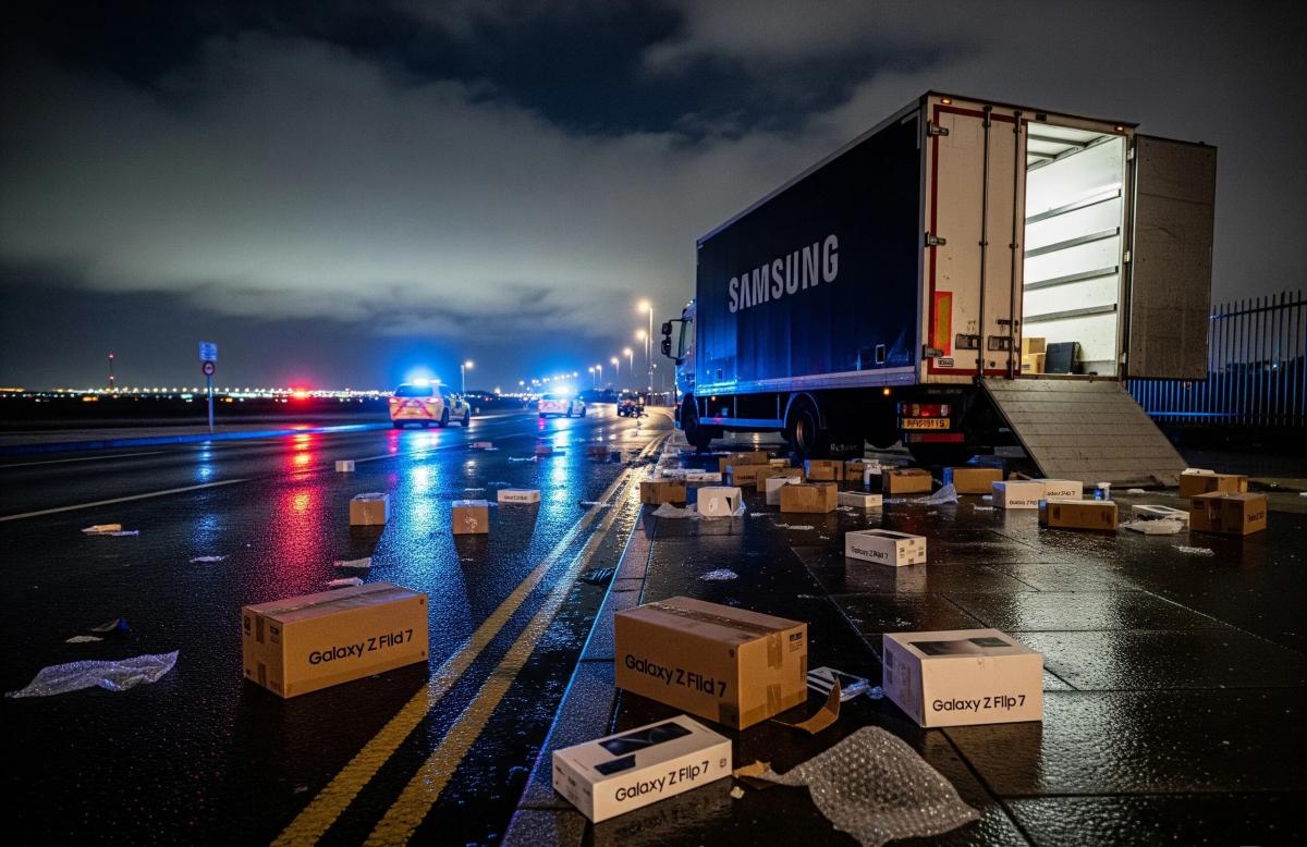 У Samsung украли почти 12 000 телефонов на $10,6 миллиона / фото нейросеть У Samsung украли почти 12 000 телефонов на $10,6 миллиона / фото нейросеть