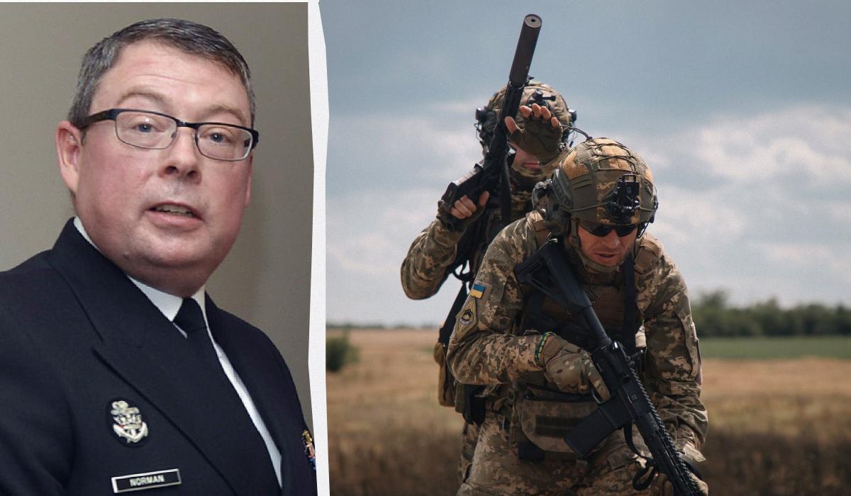Марк Норман висловився також про майстерність українських захисників / колаж УНІАН, фото Вікіпедія, 37 окрема бригада морської піхоти Марк Норман висловився також про майстерність українських захисників / колаж УНІАН, фото Вікіпедія, 37 окрема бригада морської піхоти