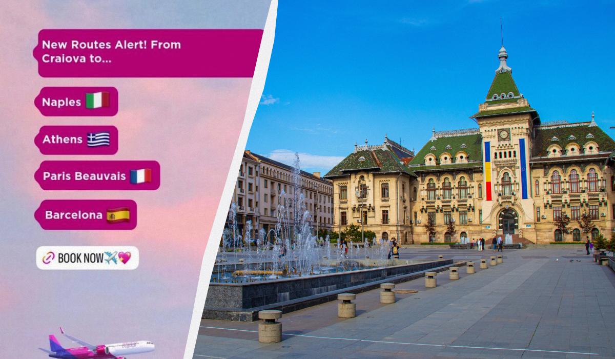 Wizz Air запускает новые рейсы через аэропорт города Крайова / коллаж УНИАН, фото instagram.com/wizzair, ua.depositphotos.com Wizz Air запускает новые рейсы через аэропорт города Крайова / коллаж УНИАН, фото instagram.com/wizzair, ua.depositphotos.com