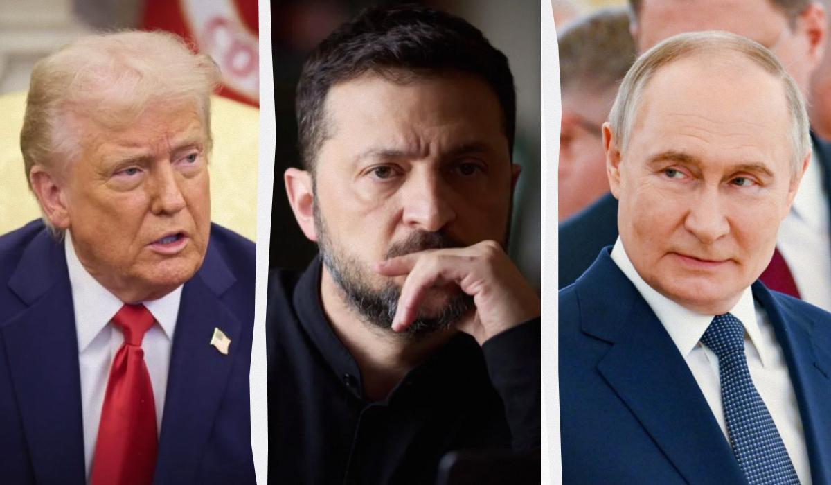 Трамп передал Зеленскому, что Путин хочет весь Донбасс / коллаж УНИАН, фото ОП, Кремль Трамп передал Зеленскому, что Путин хочет весь Донбасс / коллаж УНИАН, фото ОП, Кремль