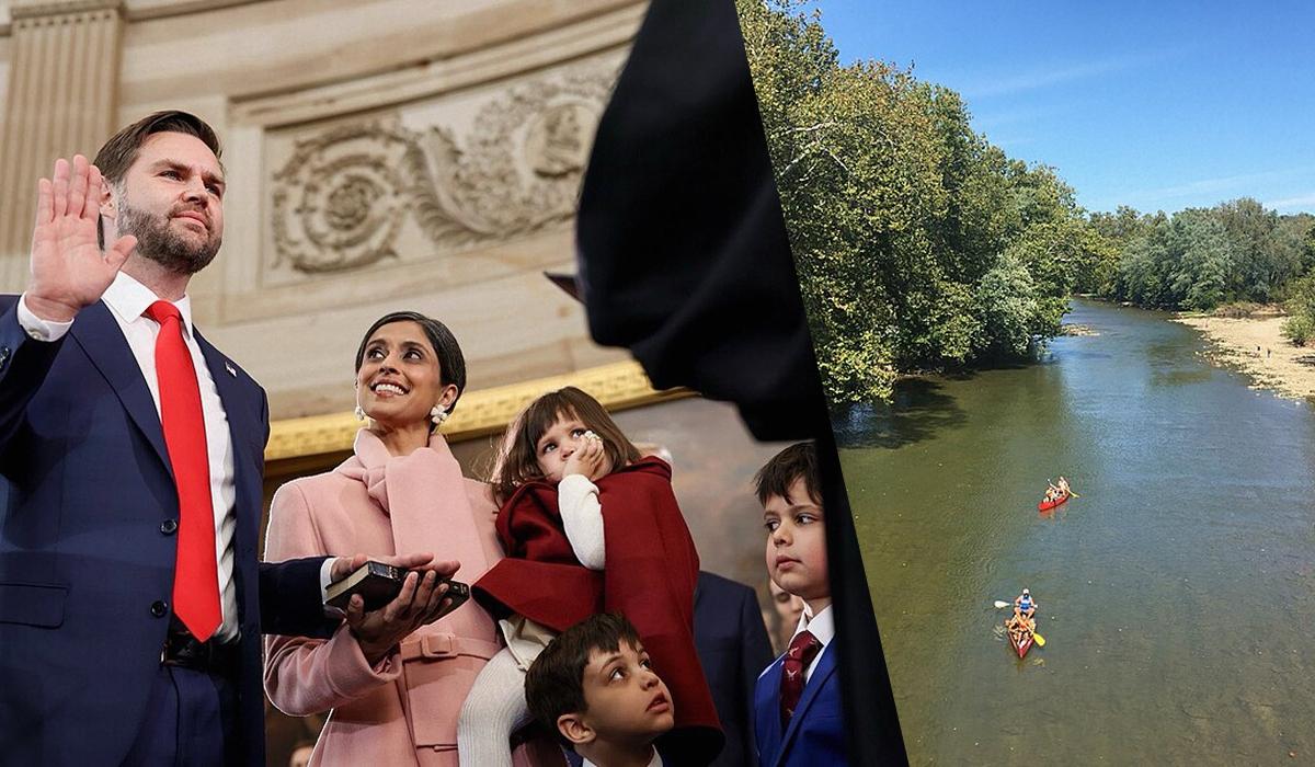 У США підняли рівень води в річці, щоб родина віцепрезидента Венса покаталася на каяках У США підняли рівень води в річці, щоб родина віцепрезидента Венса покаталася на каяках