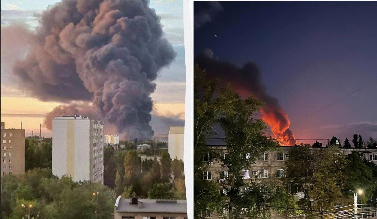 Это уже третий нефтеперерабатывающий завод, пострадавший от дронов/ коллаж УНИАН, фото из соцсетей