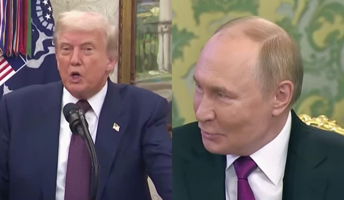Встреча с Трампом может быть на руку Путину / Коллаж: УНИАН, фото: скриншот из видео Встреча с Трампом может быть на руку Путину / Коллаж: УНИАН, фото: скриншот из видео