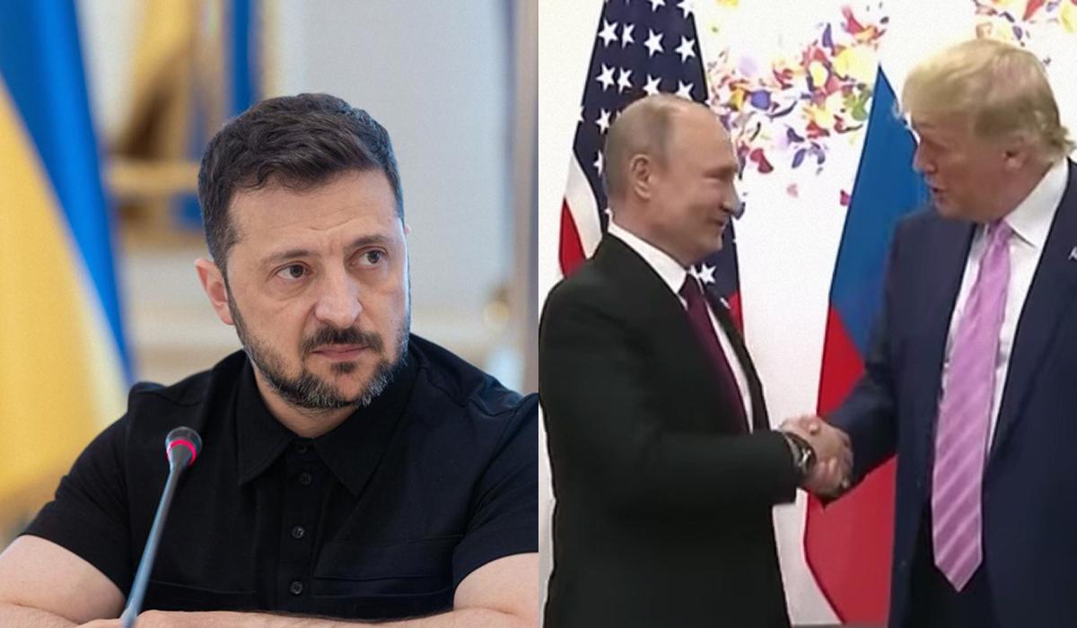 Трамп розповів про зустріч із Путіним Зеленському та лідерам ЄС / Колаж: УНІАН, фото: ОП, скріншот із відео Трамп розповів про зустріч із Путіним Зеленському та лідерам ЄС / Колаж: УНІАН, фото: ОП, скріншот із відео