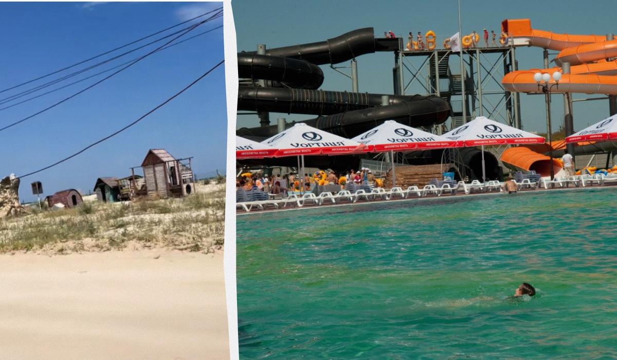 Речь идет о Кирилловке, которая до полномасштабной войны была переполнена туристами / коллаж УНИАН, скриншот, фото УНИАН