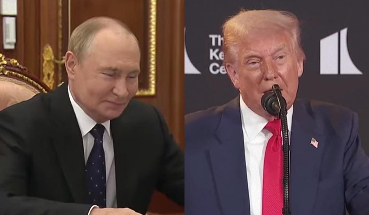Трамп натякнув, що будуть наслідки, якщо Путін не погодиться припинити війну / Колаж: УНІАН, фото: скріншот з відео Трамп натякнув, що будуть наслідки, якщо Путін не погодиться припинити війну / Колаж: УНІАН, фото: скріншот з відео