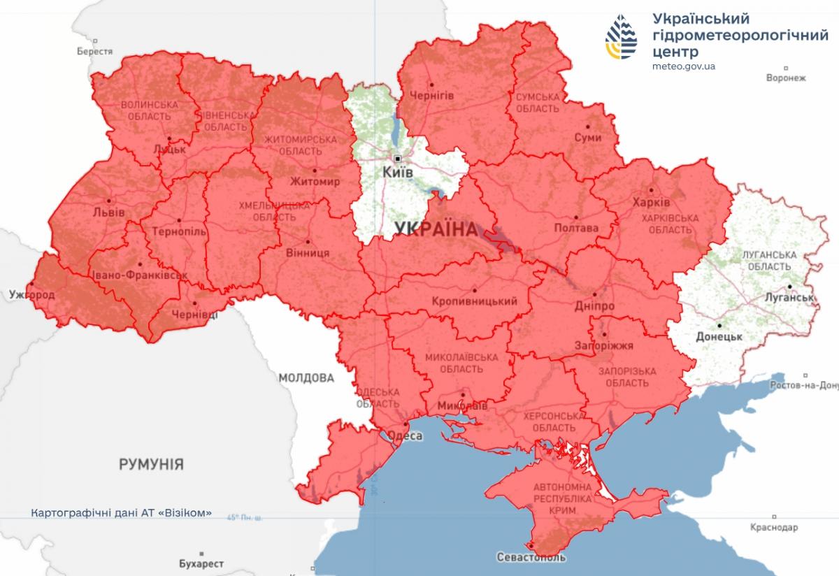 17 августа уже почти по всей Украине будет чрезвычайная пожарная опасность / фото Укргидрометцентр 17 августа уже почти по всей Украине будет чрезвычайная пожарная опасность / фото Укргидрометцентр