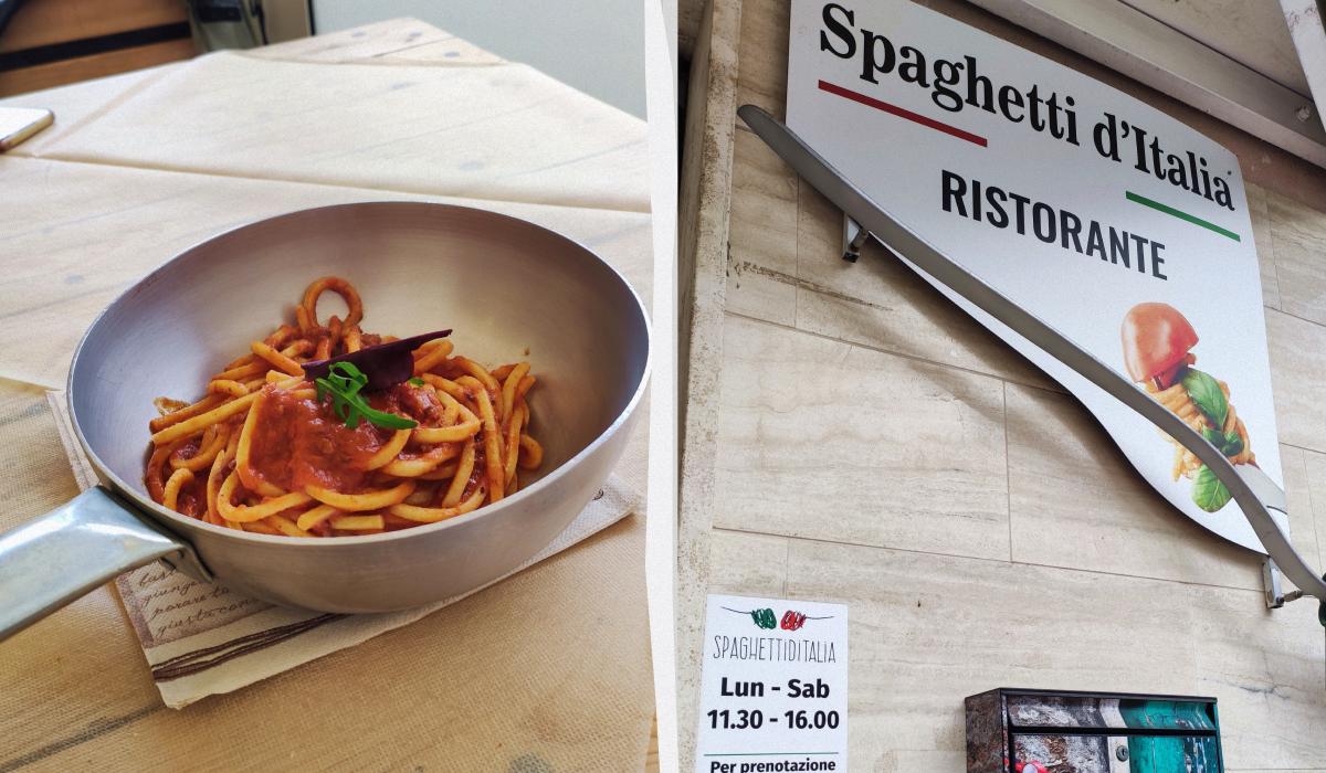 Заведение Spaghetti d'Italia в Монополе порадовало вкусной пастой / коллаж УНИАН, фото Марина Григоренко Заведение Spaghetti d'Italia в Монополе порадовало вкусной пастой / коллаж УНИАН, фото Марина Григоренко