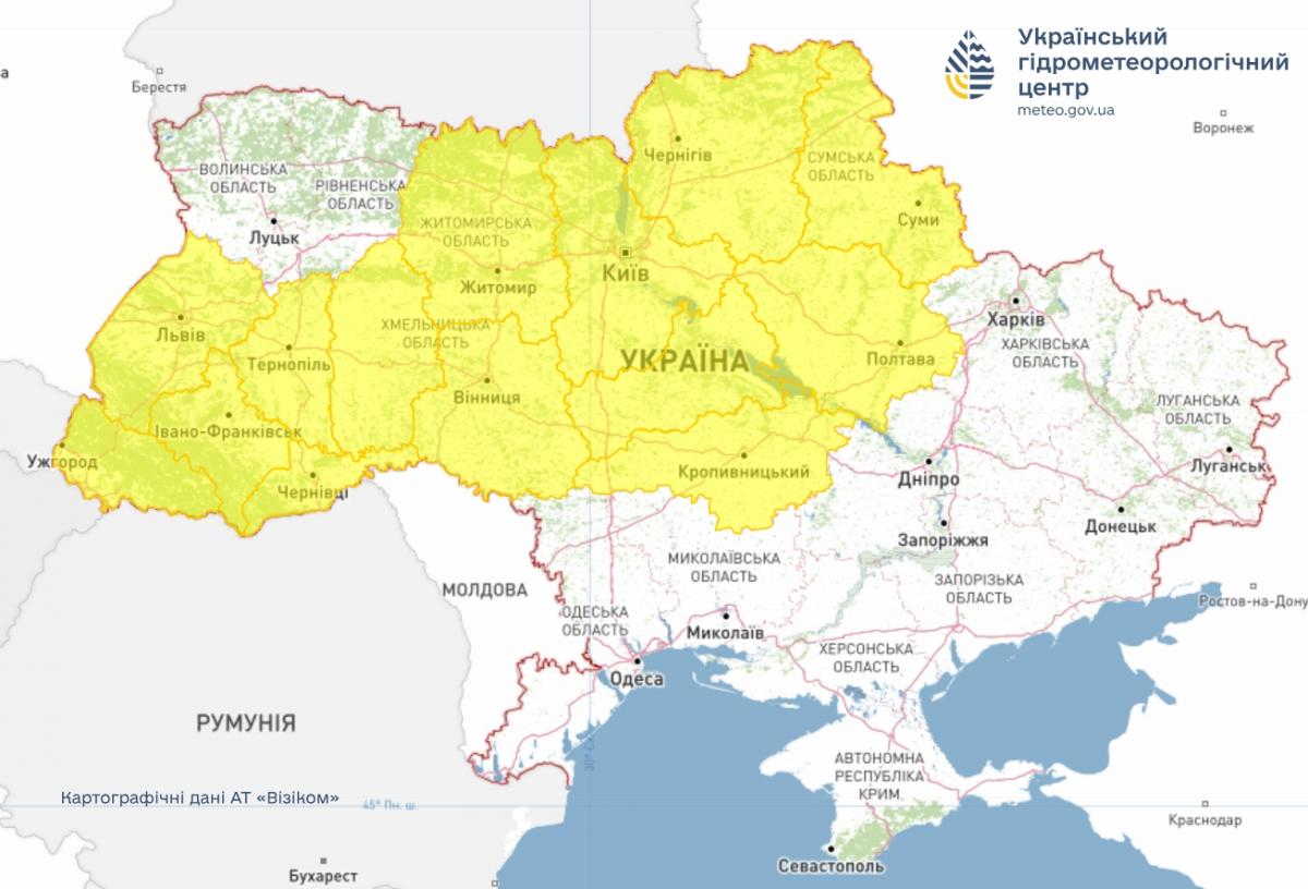 На 17 серпня в Україні оголошено штормове попередження / фото Укргідрометцентр На 17 серпня в Україні оголошено штормове попередження / фото Укргідрометцентр