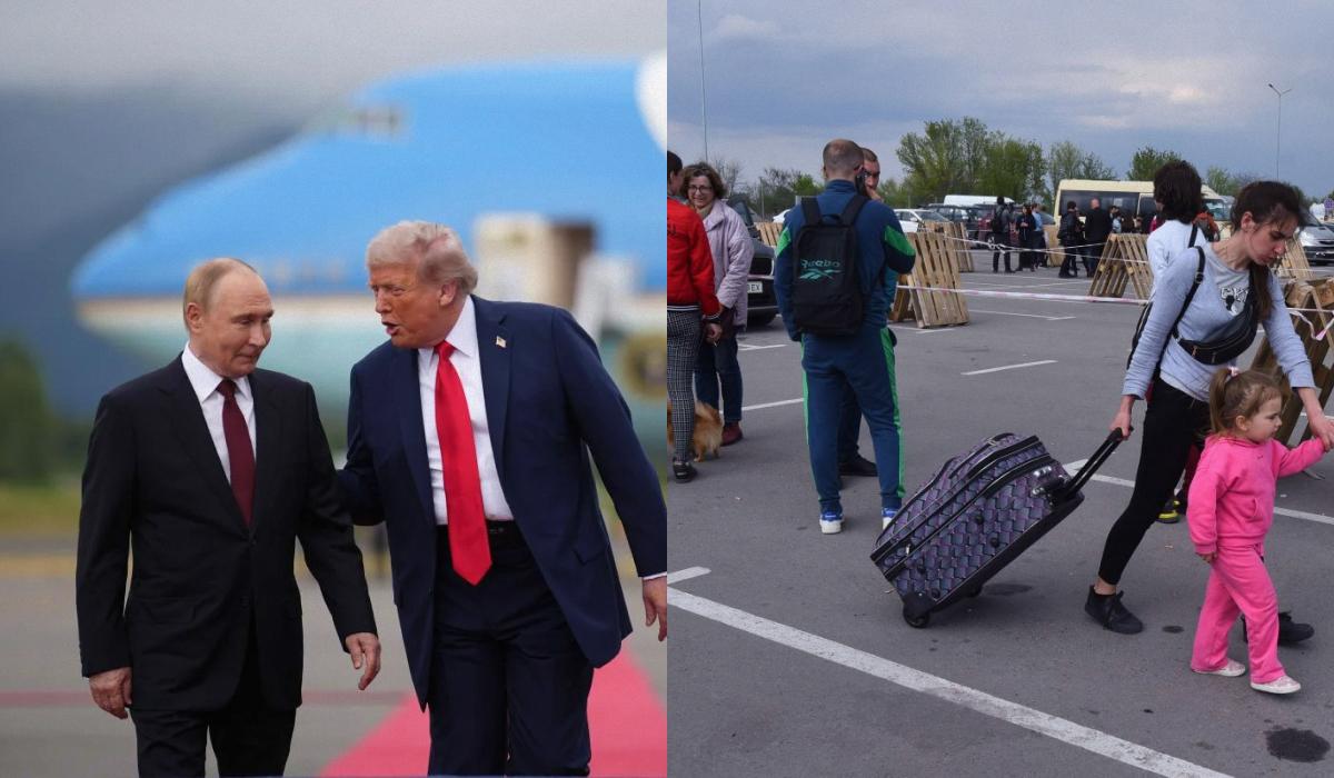 Українські біженці вважають, що було нерозумно проводити переговори з Путіним без участі України / колаж УНІАН, фото Getty Images, УНІАН Українські біженці вважають, що було нерозумно проводити переговори з Путіним без участі України / колаж УНІАН, фото Getty Images, УНІАН