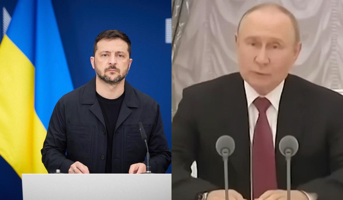 Для Зеленського вимога Путіна віддати Донбас може погано закінчитися / Колаж: УНІАН, фото: president.gov.ua, скріншот з відео Для Зеленського вимога Путіна віддати Донбас може погано закінчитися / Колаж: УНІАН, фото: president.gov.ua, скріншот з відео