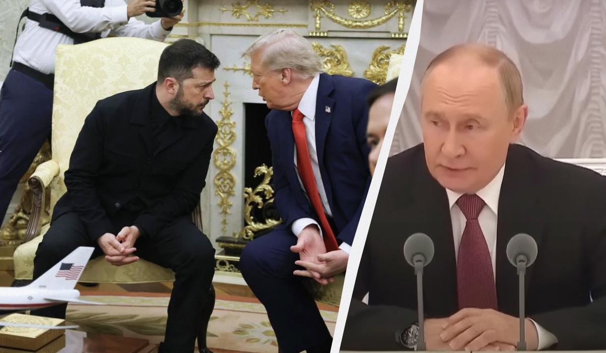 Після зустрічі президентів України та США Путін вже не буде посміхатися так самовдоволено, вважають у Politico / колаж УНІАН, фото Getty Images, скриншот Після зустрічі президентів України та США Путін вже не буде посміхатися так самовдоволено, вважають у Politico / колаж УНІАН, фото Getty Images, скриншот