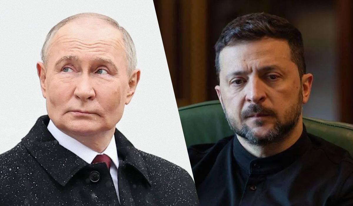 Путин заявил, что хочет встретиться с Зеленским один на один / Коллаж УНИАН, фото - Getty Images, t.me/V_Zelenskiy_official Путин заявил, что хочет встретиться с Зеленским один на один / Коллаж УНИАН, фото - Getty Images, t.me/V_Zelenskiy_official