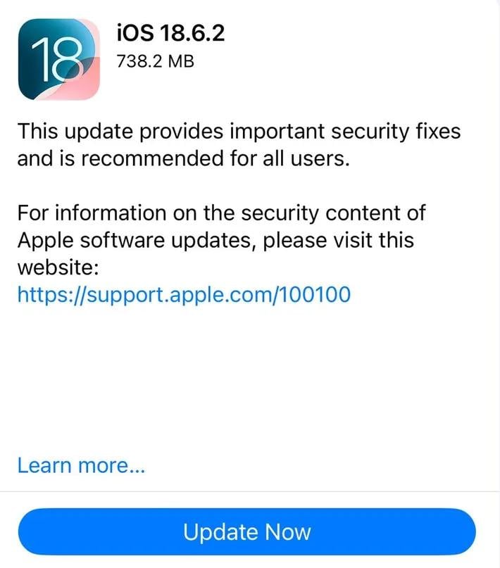 Apple випустила термінове оновлення для своїх пристроїв – не тягніть з установкою Apple випустила термінове оновлення для своїх пристроїв – не тягніть з установкою