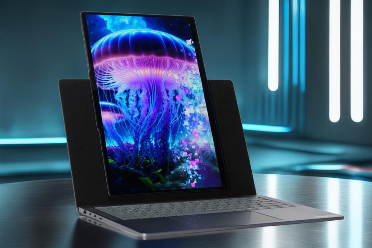 Lenovo готує до показу концепт-ноутбук Project Pivo з поворотним дисплеєм / фото @evleaks Lenovo готує до показу концепт-ноутбук Project Pivo з поворотним дисплеєм / фото @evleaks