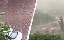 Киев за считанные минуты ушёл под воду: столицу накрыл ливень с ветром (фото, видео)