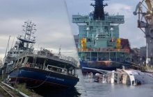Поповнив підводний флот РФ: у Санкт-Петербурзі затонув буксир "Капітан Ушаков" (відео)