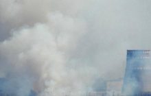 Столб черного дыма до неба: в районе Запорожской АЭС пылает