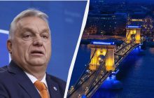 У Орбана набросились на мэрию Будапешта из-за иллюминации моста в украинских цветах