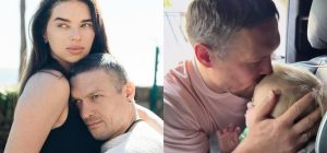 Жена Усика умилила редкими кадрами прощания мужа с годовалой дочкой (фото)