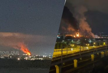 У Сочі після удару безпілотників загорілася нафтобаза (відео)