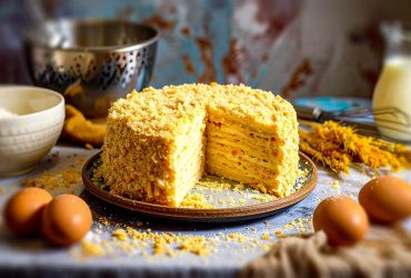 Торт Пломбир без выпечки и печенья - вкус детства за 15 минут: пошаговый рецепт