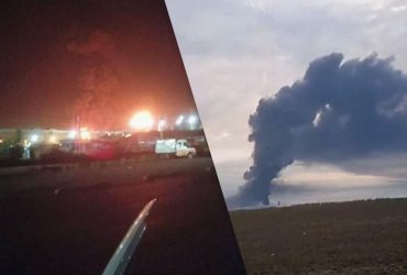 Дроны атаковали НПЗ в Ростовской области: россияне заявляют о масштабном пожаре (видео)