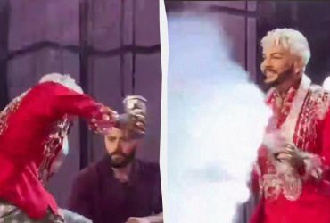 Больной Киркоров завалился и упал прямо во время концерта (видео)