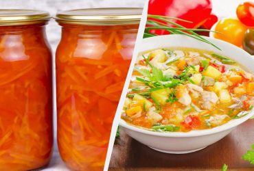 Ароматная заправка для супа: готовлю банками, а зимой суп за 10 минут