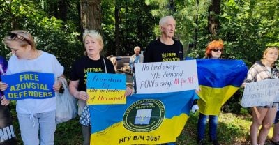 Фото Протесты в Киеве в день встречи Трампа и Путина 15 августа 2025