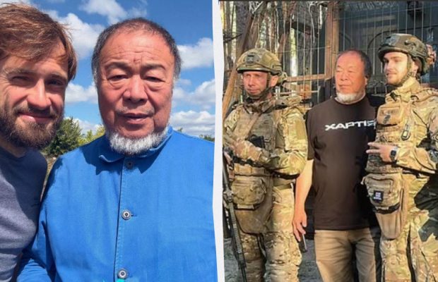На фронті в Україні помітили китайського митця-бунтаря Ай Вейвея (фото)