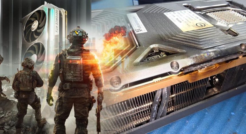 Найпотужніша і найдорожча відеокарта Nvidia загорілася прямо під час гри (фото)