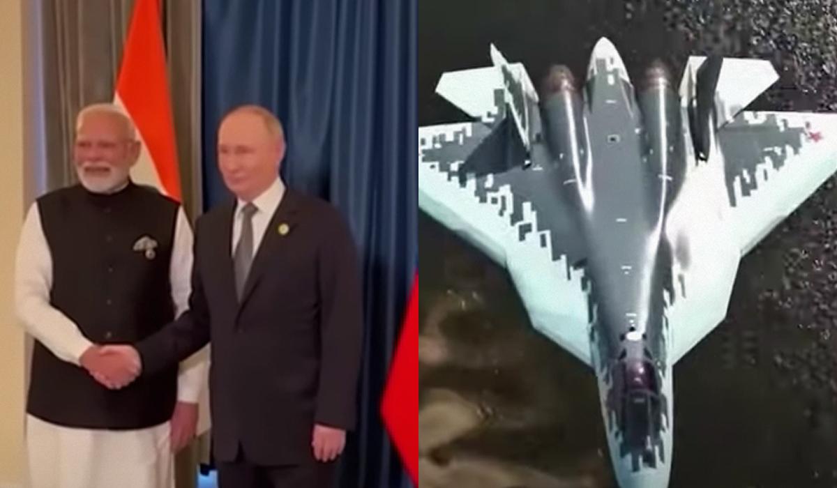 Росія та Індія можуть розпочати виробництво Су-57 / Колаж: УНІАН, фото: скріншот з відео Росія та Індія можуть розпочати виробництво Су-57 / Колаж: УНІАН, фото: скріншот з відео
