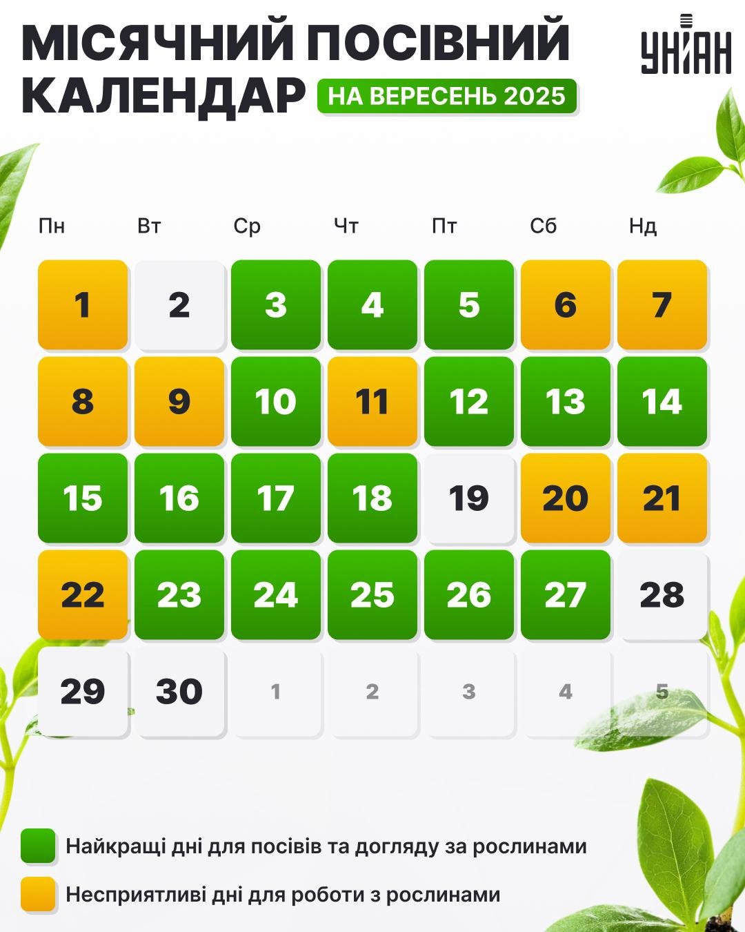 посівний календар посівний календар