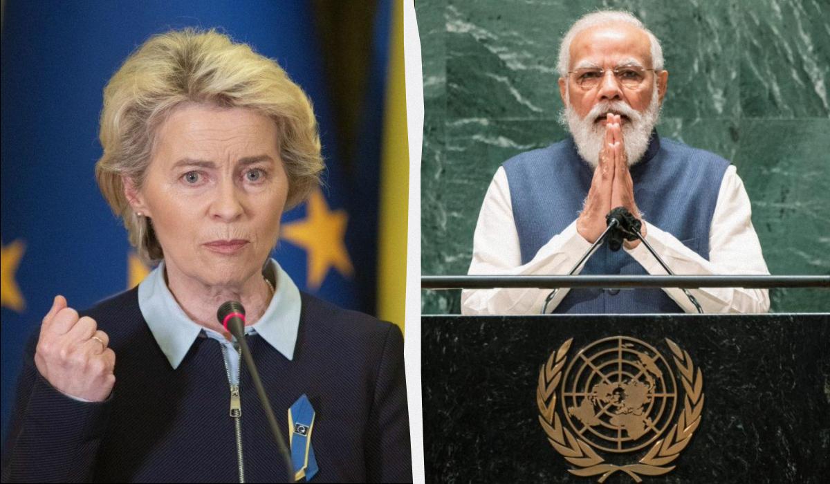 European leaders have a conversation with Narpendra Modi during the Summit in Paris / UNIAN Collage, photos of UNIAN, REUTERS European leaders have a conversation with Narpendra Modi during the Summit in Paris / UNIAN Collage, photos of UNIAN, REUTERS