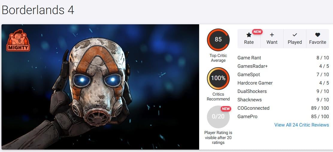 'Возвращение к истокам': журналисты высоко оценили Borderlands 4 'Возвращение к истокам': журналисты высоко оценили Borderlands 4