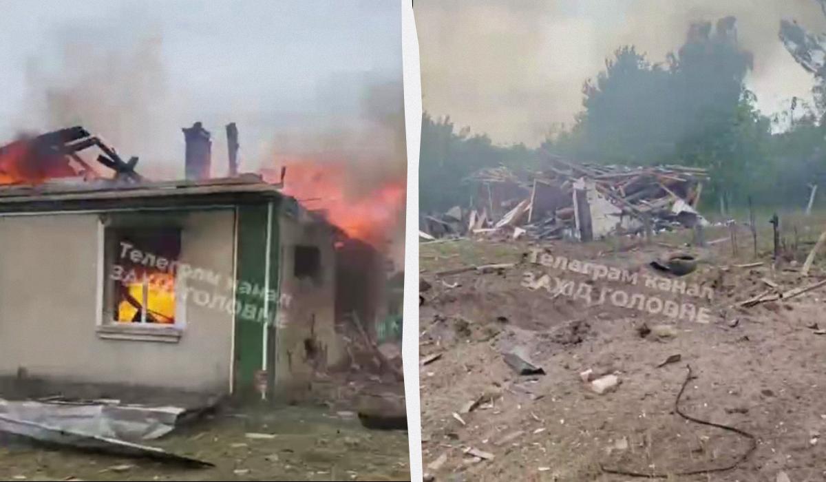 На Волыни с самолета на жилой дом упал боеприпасколаж УНИАН, кадры с видео На Волыни с самолета на жилой дом упал боеприпасколаж УНИАН, кадры с видео