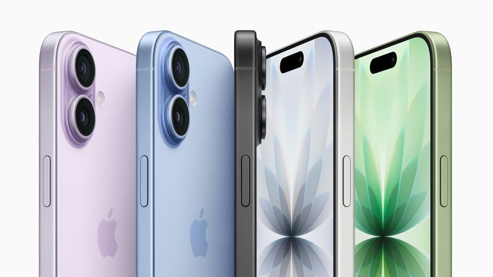 Базовый iPhone 17 получил два эксклюзивных цвета: зеленый и фиолетовый / фото Apple Базовый iPhone 17 получил два эксклюзивных цвета: зеленый и фиолетовый / фото Apple