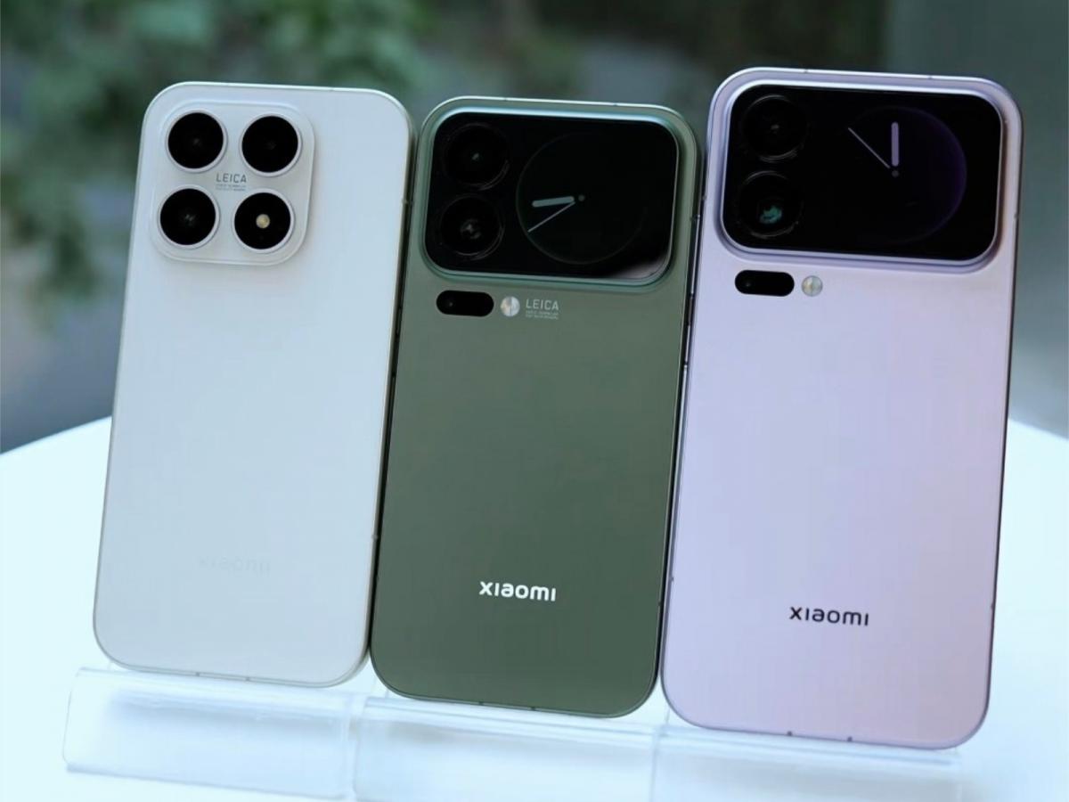 Xiaomi 17, 17 Pro и 17 Pro Max бок о бок Xiaomi 17, 17 Pro и 17 Pro Max бок о бок