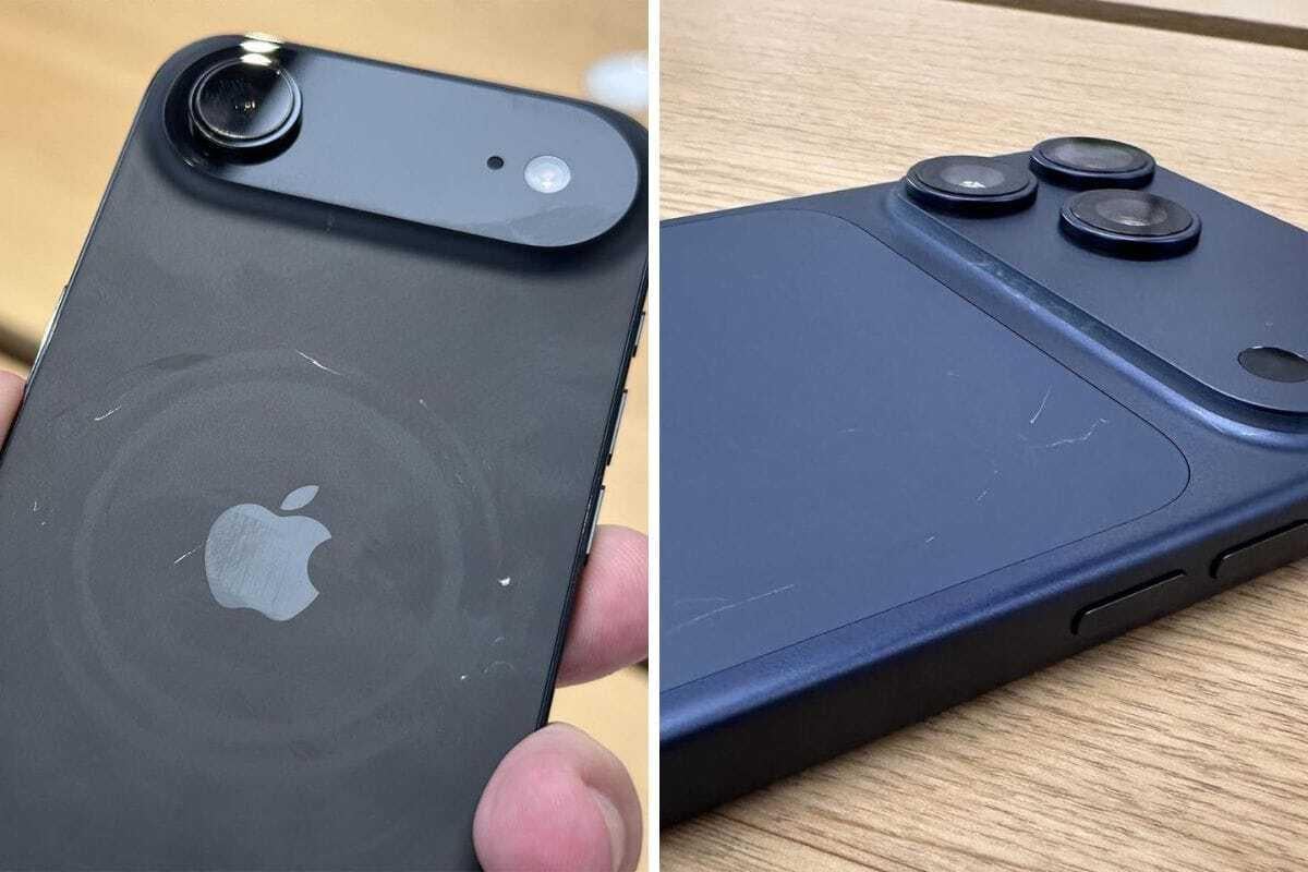Apple звинувачує зарядні пристрої MagSafe у подряпинах на iPhone 17 Pro / фото з соцмереж Apple звинувачує зарядні пристрої MagSafe у подряпинах на iPhone 17 Pro / фото з соцмереж