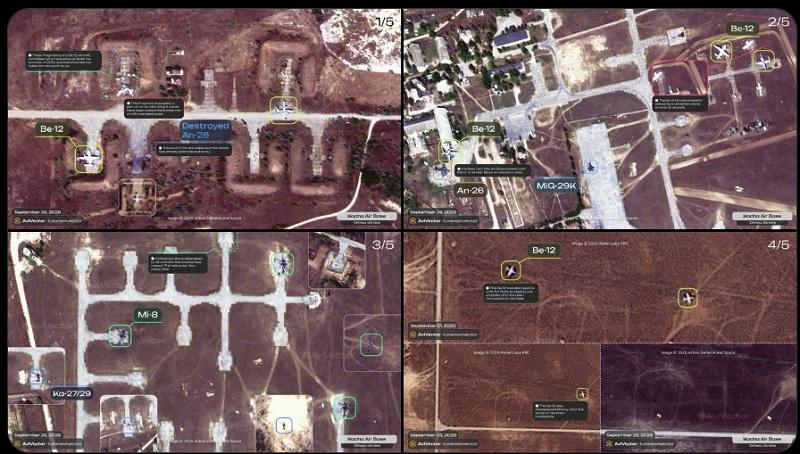 Супутникові знімки підтвердили знищення російських літаків на аеродромах у Криму Супутникові знімки підтвердили знищення російських літаків на аеродромах у Криму