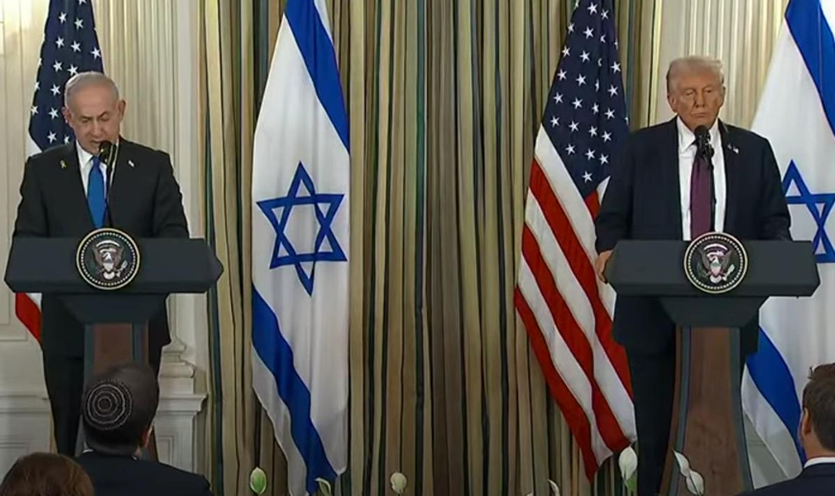 Трамп поблагодарил Нетаньяху за согласие с планом по Газе / Фото: скриншот из видео Трамп поблагодарил Нетаньяху за согласие с планом по Газе / Фото: скриншот из видео