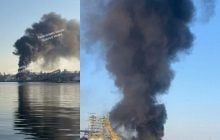 В порту "Черноморск" масштабный пожар