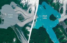 NASA подтвердило, что летом на Аляске возник новый остров посреди ледника