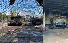 У мережі показали фото знищених одним ударом безпілотників шести російських "Іскандерів"